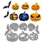 1 Sets Classics Halloween Cutting Dies,Bats and Pumpkins Dies for DIY Scrapbooking Metal Halloween Die Cuts Embossing Stencils,Halloween Card Making for Paper Card Making Decoration Album