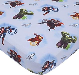 Marvel Avengers Fitted Crib Sheet 100% Soft Microfiber, Baby Sheet, Fits Standard Size Crib Mattress 28in x 52in