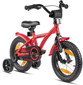 PROMETHEUS BICYCLES Velo Enfant 4 Ans Garcon vélo Fille 14 Pouces a Roulette pour 3 a 5 Ans - BMX en Rouge