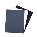 JJC 3-in-1 Pack A4 Size PVC Water Resistant Photography Color Balance Card, 18% Neutral Grey Card X 1 + Black Card X 1 + White Balance Card X 1, Size: 10 x 8 inch/254 x 202mm