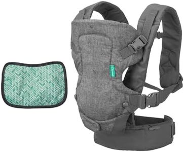 Infantino - Flip Advanced 4-in-1 Carrier with Bib - Ergonomic - Convertible - Face-in and Face-Out - Front and Back - Carry for Newborns and Older Babies - 8-32 lbs / 3.6-14.5 kg