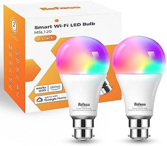 Refoss Smart Light Bulb Alexa b22 Bayonet WiFi Led Bulb 9W with Colour Changing Light, 810LM Dimmable (Warm/Cool) Smart Bulbs Works with Alexa(Echo and Echo Dot), Google Home - 2 Packs