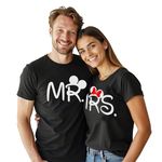 Matching Shirts for Couples Mr Mrs His and HersMM Shirt for Valentine Men’s Women MM T-Shirt Set 39 Women S/Men XL Black