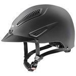 uvex Perfexxion II - Sturdy Riding Helmet for Men and Women - Individual Fit - Optimized Ventilation - Black Matt - 54-55 cm