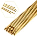 40 Pcs Brass Welding Rods 3/32 in Brazing Rods Brass Rod for DIY Craft Drift Punches Knife Handle Lathe