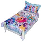 My Little Pony 4 Piece Toddler Bedding Set - Includes Quilted Comforter, Fitted Sheet, Top Sheet, and Pillow Case Character Design for Toddler Bed