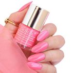 DeBelle Gel Nail Polish Bebe' Kiss (Hot Pink Nail Paint)|Non UV - Gel Finish |Chip Resistant | Seaweed Enriched Formula| Long Lasting|Cruelty and Toxic Free| 8ml Glossy Finish