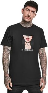 Mister Tee Bitch Please Short Sleeve T-Shirt for Men, Large, Black