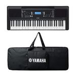 YAMAHA PSR-E373 61-Keys Portable Keyboard With Adapter With Bajaao Bag (Black)