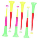 STOBOK 6Pcs Ball game cheering props football horn toy soccer fans trumpet air horn can Football game noise makers loud stadium horn fog horn telescopic blow the trumpet plastic toddler