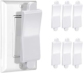 White, 6-Piece: Child Proof Switch Blocker and Cover for Light Switch, Lock Out in Style