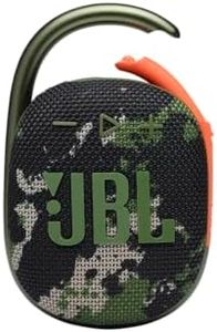 JBL Clip 4 - Portable Mini Bluetooth Speaker, Big Audio and Punchy Bass, Integrated Carabiner, IP67 Waterproof and dustproof, 10 Hours of Playtime, Speaker for Home, Outdoor and Travel - Squad