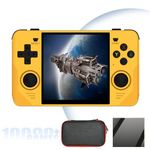 RGB30 Handheld Game Console 4.0 inch Pro Retro Games Consoles Classic Video Games Preinstalled System Built-in Rechargeable Battery Gaming Consoles 128GB Yellow