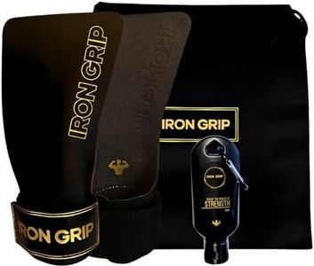 IRON GRIP Kit Calleras para Crossfit, Gimnasio, Crosstraining y Halterofilia, Bolsa Transpirable para Calleras, Magnesio Líquido Guantes Unisex para Hombres y Mujeres de Microfibra y Goma (G+)