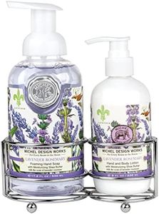 Michel Design Works Foaming Hand Soap and Lotion Caddy Gift Set, Lavender Rosemary