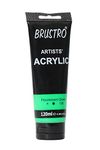 BRUSTRO Artists Acrylic Paint 120ml Fluorescent Green