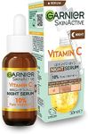 Garnier Targeted Anti Dark Spot Night Serum for Face, with 10% Pure Vitamin C & Hyaluronic Acid, Anti Pigmentation & Dullness, For All Skin Types, Approved by Cruelty Free International, Vegan, 30 ml