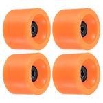 PATIKIL 70mm 78A Longboard Wheels with Black ABEC-9 Bearings, 4 Pack Soft Cruiser Wheels Street Wheels for Skateboards Skateboard Wheel PU, Orange