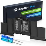 NinjaBatt Battery Replacement A1618 A1398 for Apple MacBook Pro Retina 15" [Mid 2015 Year ONLY]- Long Lasting [11.36V/99.5Wh]