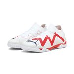 PUMA Men's Future Match IT Soccer Shoe, White Black-FIRE Orchid, 6.5 UK