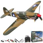VOLANTEXRC RC Plane P40 RTF Remote Control Plane for Beginners with Xpilot Stabilizer System, One-Key Aerobatic 4CH WWII RC Airplane for Adults Kids(761-13
