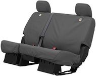 Covercraft Carhartt SeatSaver Custom Seat Covers | SSC8429CAGY | 2nd Row 60/40 Bench Seat Cover| Compatible with Select Chevrolet Silverado & GMC Sierra Models, Grey