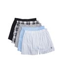 Ralph Lauren POLO Men's Classic Fit Woven Boxers 5 Pack, Polo Black/Bengal Stripe/Stockton Plaid/Cannes/Jarvis Stripe, L