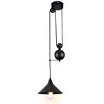 SPARKSOR Pulley Pendant Light 1-Light, Kitchen Island Light Adjustable Industrial Rustic Chandelier Farmhouse Vintage Ceiling Lights Fixture for Kitchen Island Dining Room Foyer