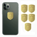 WETBEN 5PCS EMF Anti Radiation Protection Sticker Shields, 24K Gold Cell phone sticker protection blocker for laptops tablets blocks 5G Wi-Fi bluetooth protection neutralizer (Gold-5pcs)