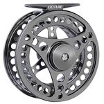 Matymats 9/10wt Fly Fishing Reel, Light Weight Trout Fly Reel CNC-Machined Aluminum Alloy Salmon Fly Reel, Silver