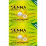 Pack of 2 Senna Herbal Laxative Tablets 20's Natural and Gentle Constipation Relief for Adults (40 Tablets)