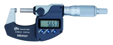 MITUTOYO Digital Outside Micrometer Series 293 without Data Output IP65, Measuring Range 0-25 mm, 1 Piece, 293-240-30