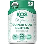 KOS Vegan Protein Powder, Unflavore