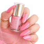 DeBelle Gel Nail Polish Lacquer Plush Paula (Suede Pink Mauve), 6ml | Non UV - Gel Finish | Seaweed Enriched Formula | Long Lasting Nail Paint | Cruelty & Toxic | Crème