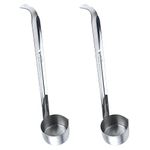 Savagrow 2pcs Stainless Steel Wine Dipper Long Handle Beer Pouring Ladle with Hook Ladle,50ml