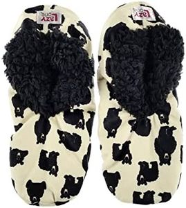 Lazy One Fuzzy Feet Slipper Socks for Women, Cute Fleece-Lined House Slippers, Non-Skid Slipper Socks, Family Bear Fuzzy Feet, Small-Medium