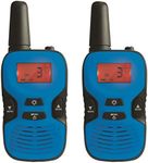 Lexibook TW43 Walkie-talkies for Kids, Toys Long Range 5km / 3 Miles, Rechargeable Battery, LCD Screen, Digital Sound, Indoor and Outdoor Communication Game, Belt Clip, Blue/Black