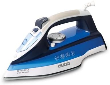 Usha Steam Pro SI 3820 Steam Iron 2000 W with Easy-Glide Durable Ceramic Soleplate, Powerful Steam Output from 73 Steam Vents, 280 ml Water Tank (Blue)
