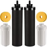 Water Filter Replacement for Berkey- Black Filters and Fluoride Filters Combo Pack Compatible with Berkey Water Filters Replacement- Pack of 4