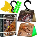 MothOut 8 Moth Killers, 4 Pheromone Clothes & Carpet Moth Traps + 4 Indian Meal Pantry Moth Traps + 4 Fly Traps + 10 Glowing Lures | Premium Complete Safe Anti Moth Treatment for Kitchen & Wardrobe