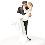 Wedding Collectibles African American Groom Holding Caucasian Bride Interracial Cake Topper Figurine