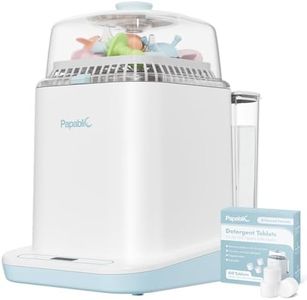 Papablic Baby Bottle Washer Sterilizer and Dryer, 4-in-1 Bottle Washer Sanitizer for Bottles, Pump Parts, & Baby Essentials - Quick & Clean with 60 Detergent Tablets