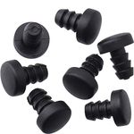 30 pcs Glass Top Table Bumpers with Stem, Black Rubber Grippers, Patio Table Spacers, for 3/16 Inch Hole