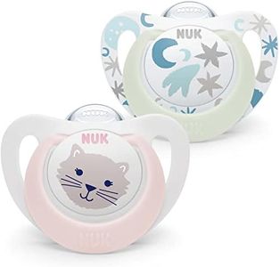 NUK Star Night & Day - Chupetes para bebé (0 a 6 meses), rosa