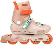 C SEVEN C7skates Nostalgic Jr. Inline Skates for Girls, Boys, and Youth (Tangerine, Size M)