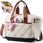 LOVEVOOK Insulated Lunch Bag Women, Adult Lunch Box for Women Work, Large Leakproof Cooler lunch Bags for Picnic Beach Family College, Lunch Teacher Tote Bag with Adjustable Shoulder Strap Cup Holder