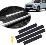 Nurven 4 Pcs Car Door Sill Protector - Self-Adhesive Anti-Scratch Rubber Car Door Protector Edge Guards for Door Steps, Universal Waterproof Door Threshold Strips Exterior Accessories for Car & SUV