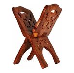 HomEnrich Wooden Rehal | Folding Religious Prayer Free Reading Stand | Book Reader | Holy Book Reader | Holy Book Stand for Quran Ramayan Bible Gita Guru Granth Sahib | Religious Book Stand