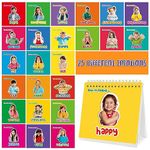 Emotions Flip Chart, 25 Different Moods with Coping Skills-Learn to Identify Various Moods, Real Person Feelings Flipbook for Kids with Autism, ADHD -Educational Tools for Therapy, Classroom, Home Use