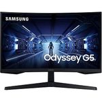 Samsung Odyssey G5 LC27G55TQWRXXU 27" 1000R Curved Gaming Monitor - 144Hz, 1ms, 1440p QHD, Freesync Premium, HDR10, HDMI, Displayport